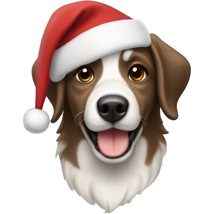 Christmas dog emoji