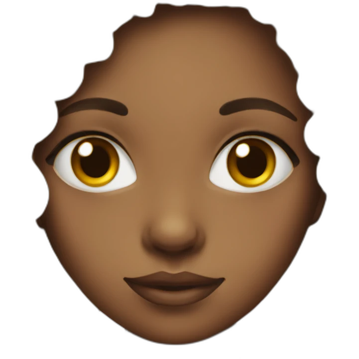 Black girl with love in her eyes emoji