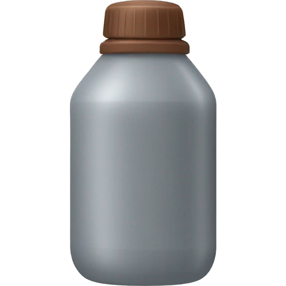 Grey water bottle with Brown cap emoji  emoji
