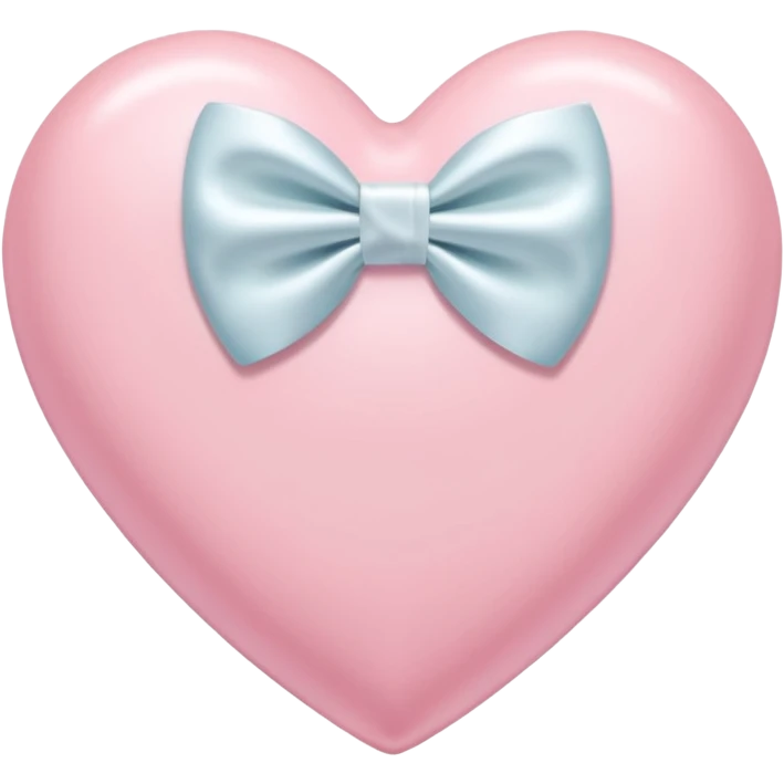 pastel pink heart with a white bow on top emoji