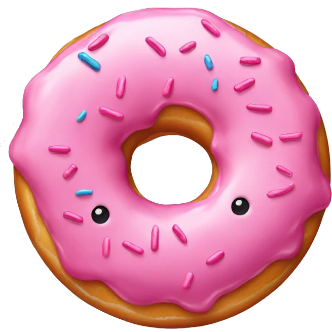 Pink donut emoji