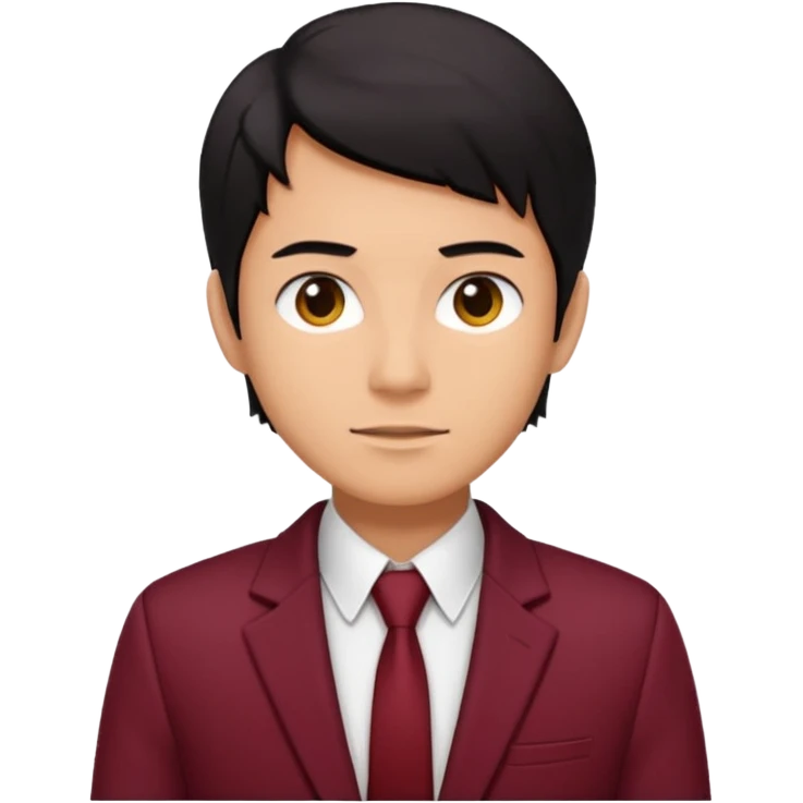 A architect with maroon blazer, and black hair emoji
