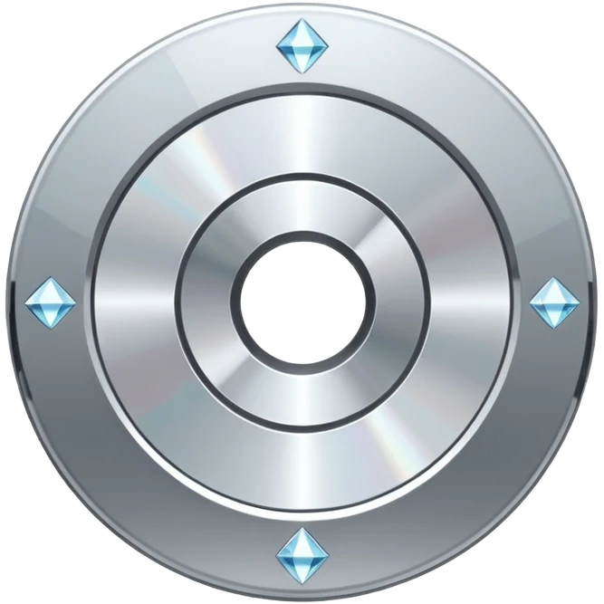 diamond CD emoji in minimalist style emoji