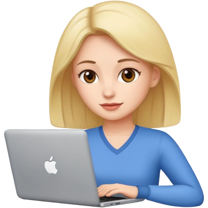 노트북하는 여자 emoji