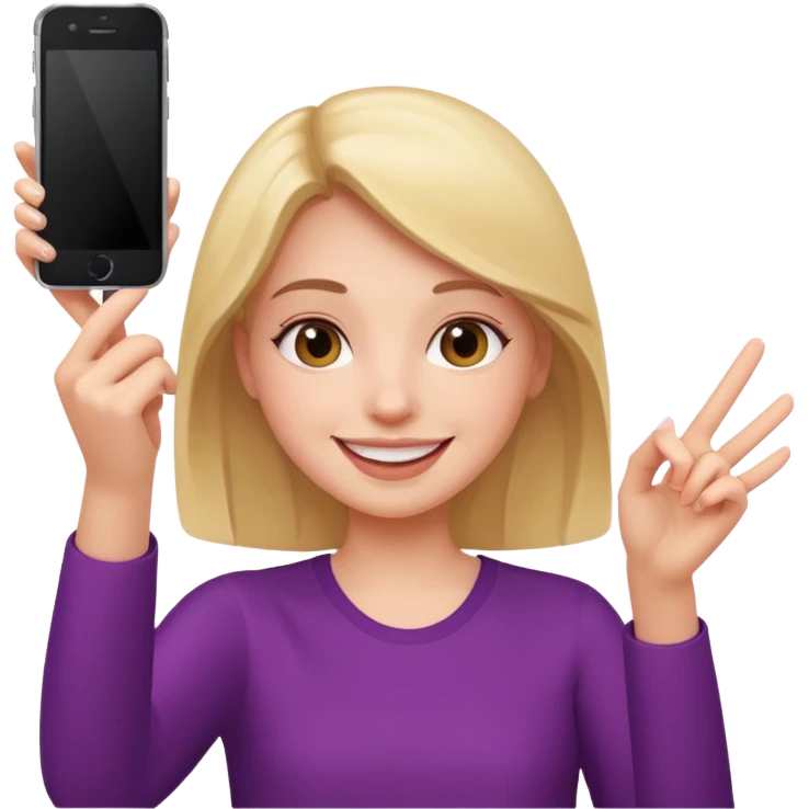 Girl taking selfie emoji