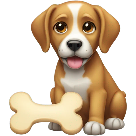Dog with a bone emoji