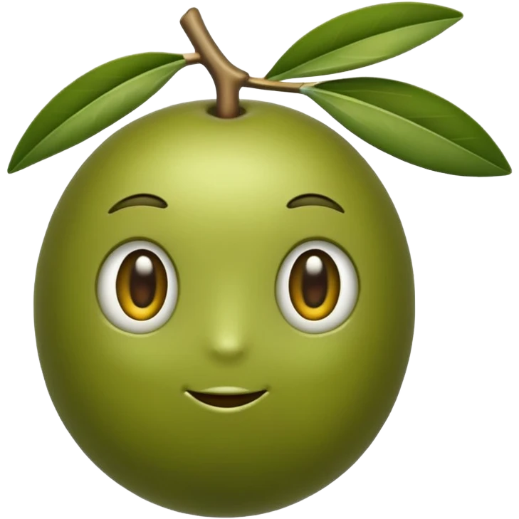 fun looking cartoon olive emoji