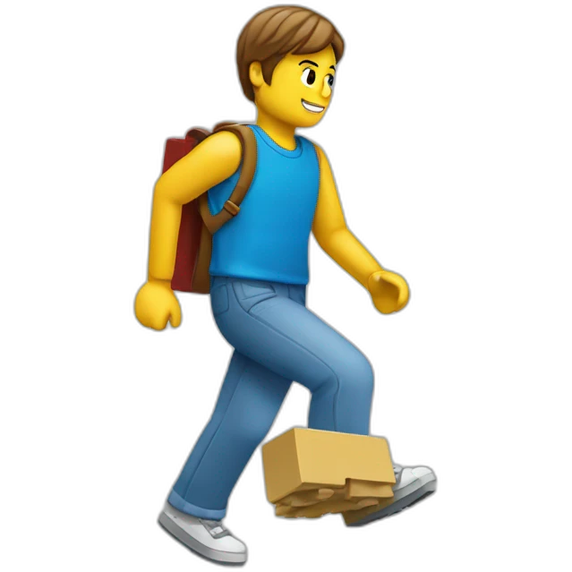 Walking on legos emoji