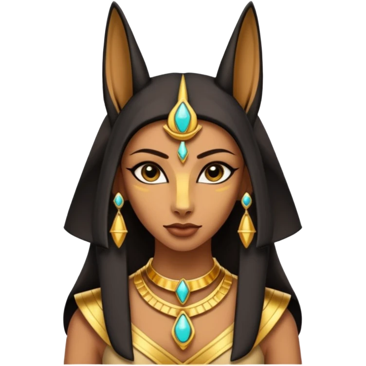 Star Wars style setting posed young feminine Anubis  emoji