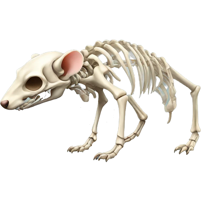 realistic rat skeleton  emoji