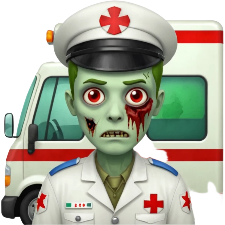 Zombie ambulance driver emoji
