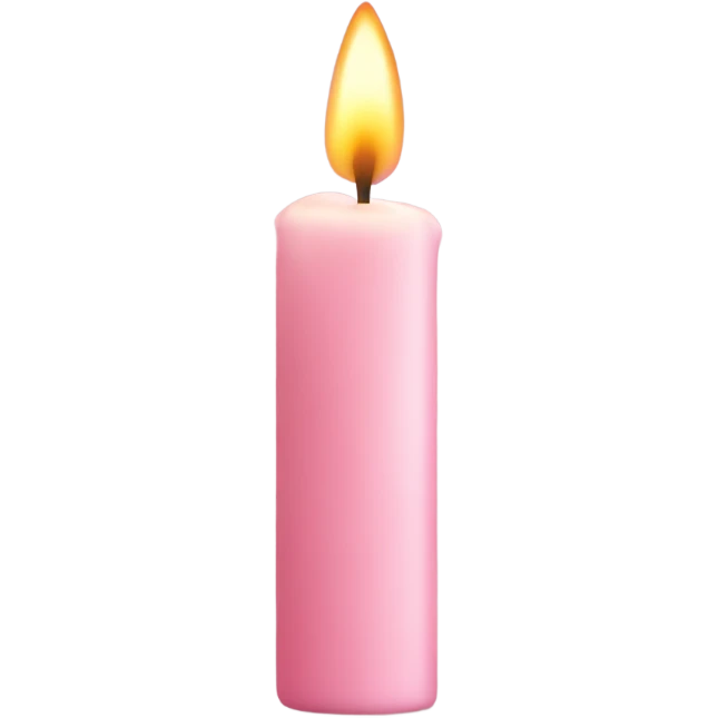 light pink candle emoji