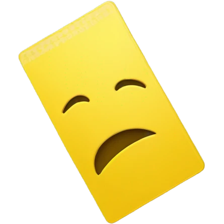 Soccer yellow card emoji