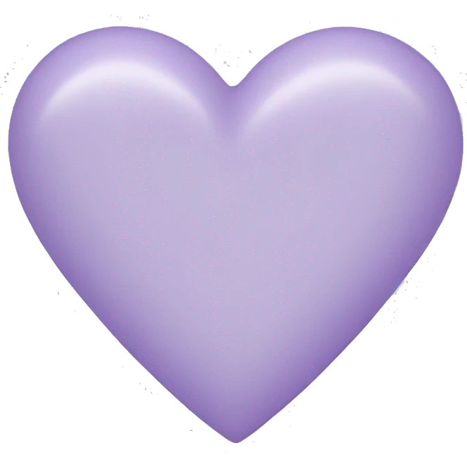 pale lavender heart emoji