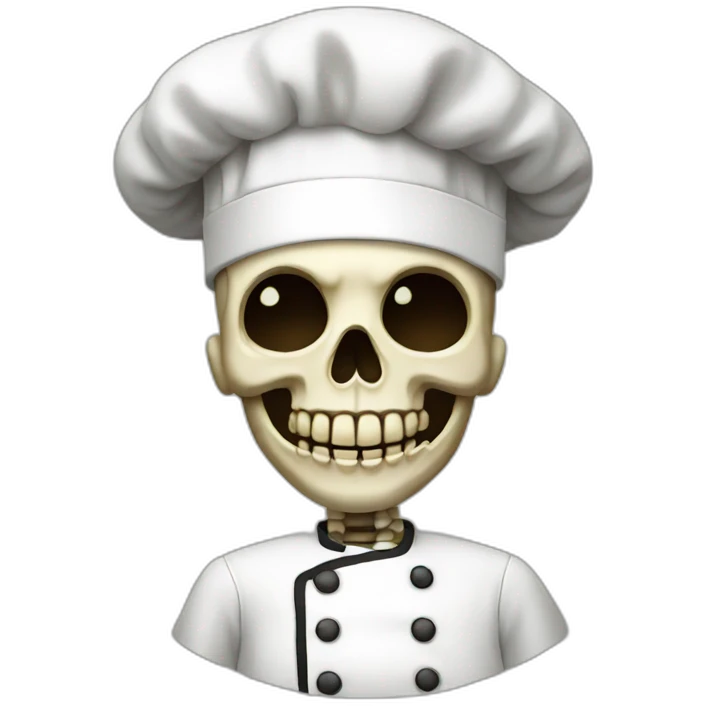 chef skeleton emoji