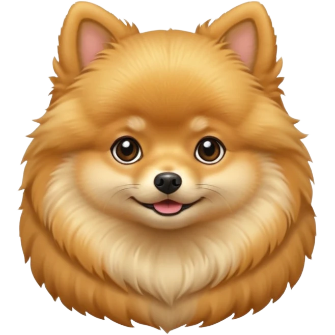 Create a cute tiny golden pomerania emoji