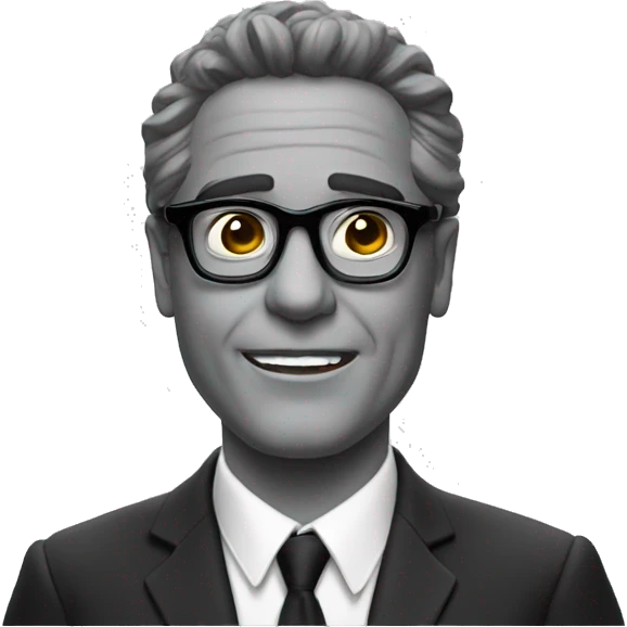 maestro moreno con gafas emoji