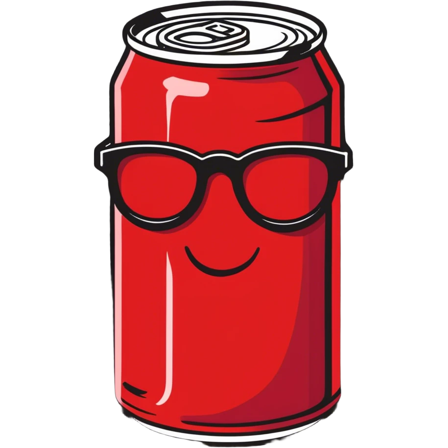 Dr Pepper wearing glasses emoji