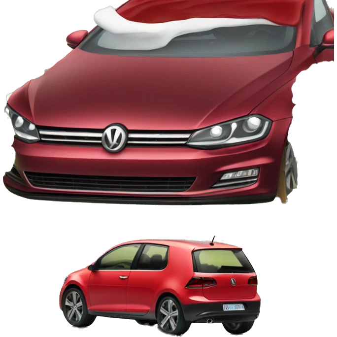 Red wolkswagen golf  emoji