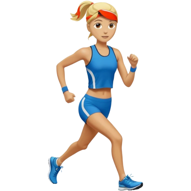 give me a tall, blonde female runner emoji