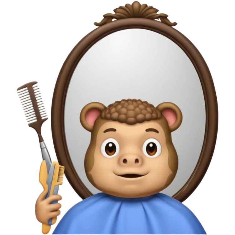 Bufo getting a haircut at the barber  emoji