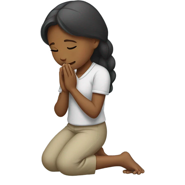 girl praying on ground  emoji