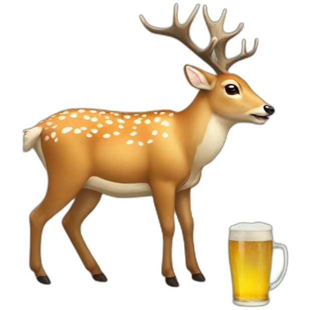 Deer-drink-beer emoji