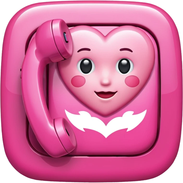 Pink phone message
 emoji