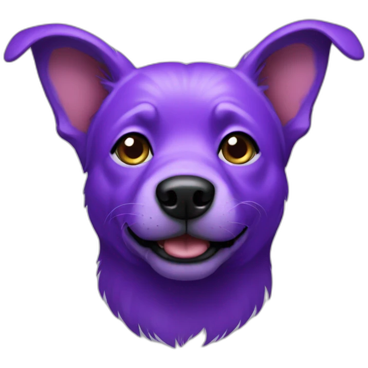 purple dog emoji