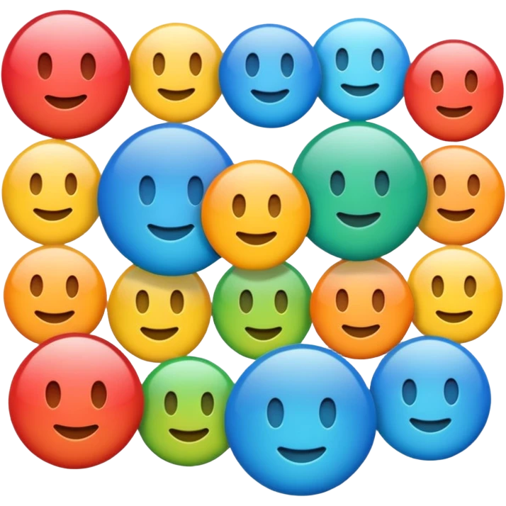 3d plain circle multi colour  emoji