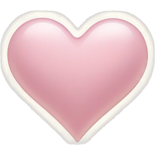 Light pink heart with white halo thats glowing  emoji