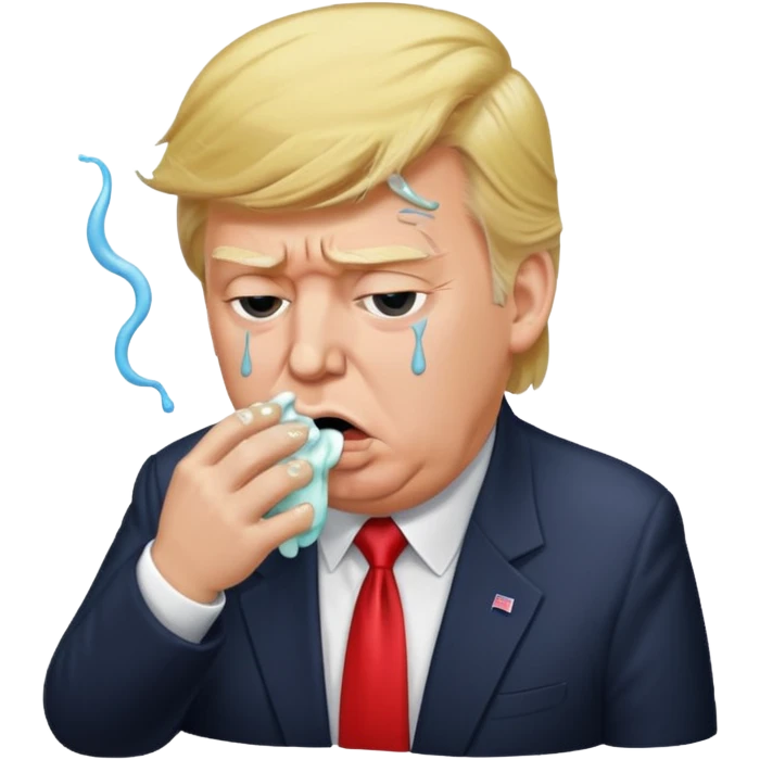 Trumps head vomiting  emoji
