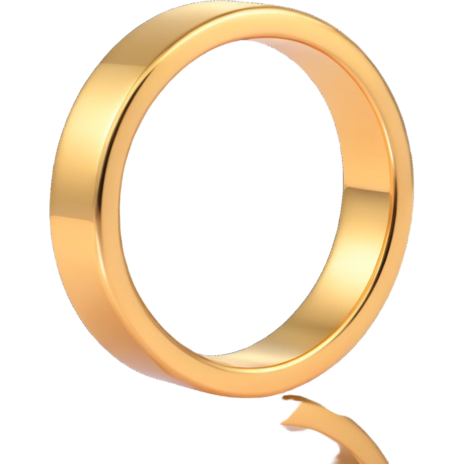 golden ring, 3D style, metallic reflections emoji