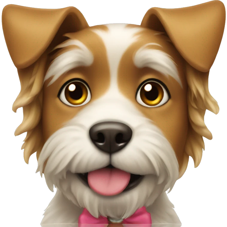 Dog with bow  emoji