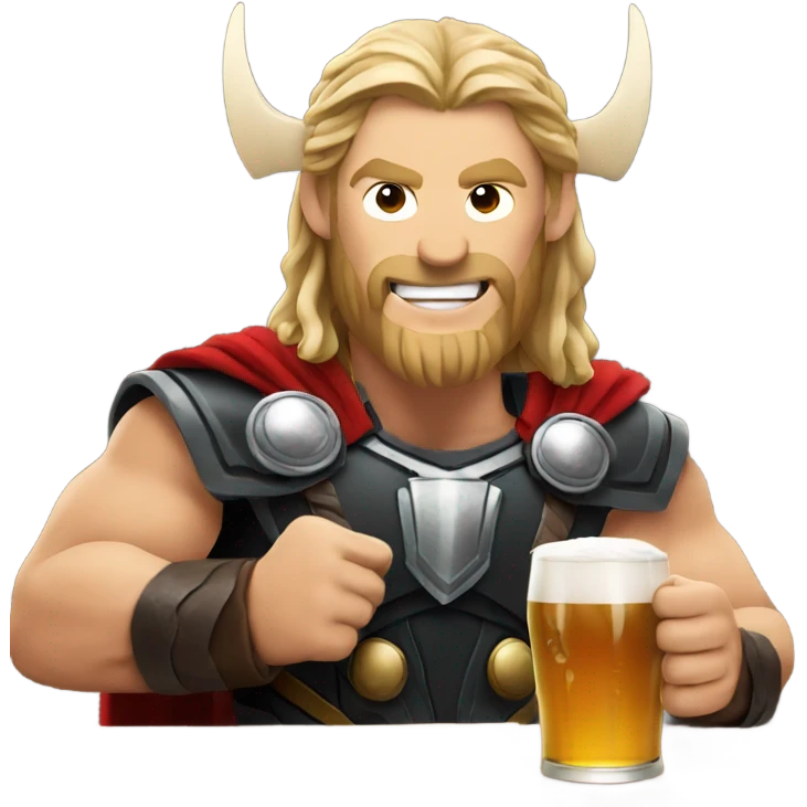 Thor having a pint  emoji