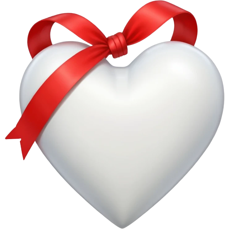 white heart with a ribbon emoji