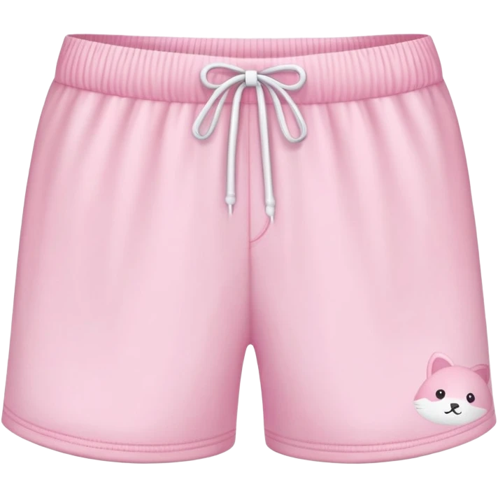 pink and white sleep shorts  emoji