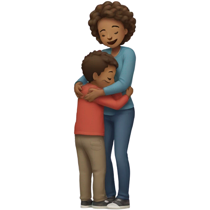 Mom hugging son emoji