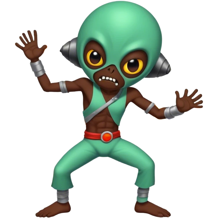 Groove battle Mexican alien crashed on a white atmosphere insanity torture planet emoji