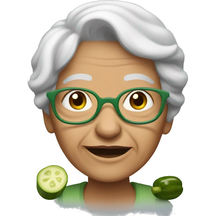 Granny with pickles  emoji