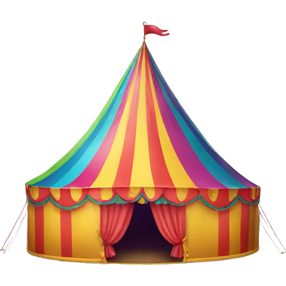 rainbow circus tent emoji
