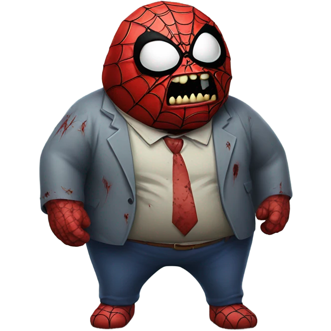 Fat spiderman body zombie emoji