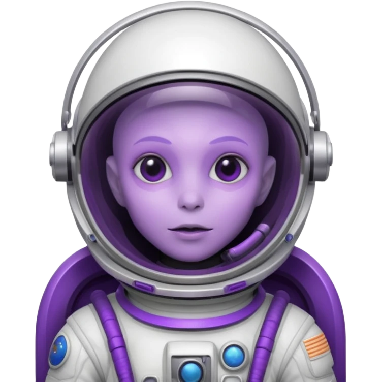 purple alien white Astronaut emoji