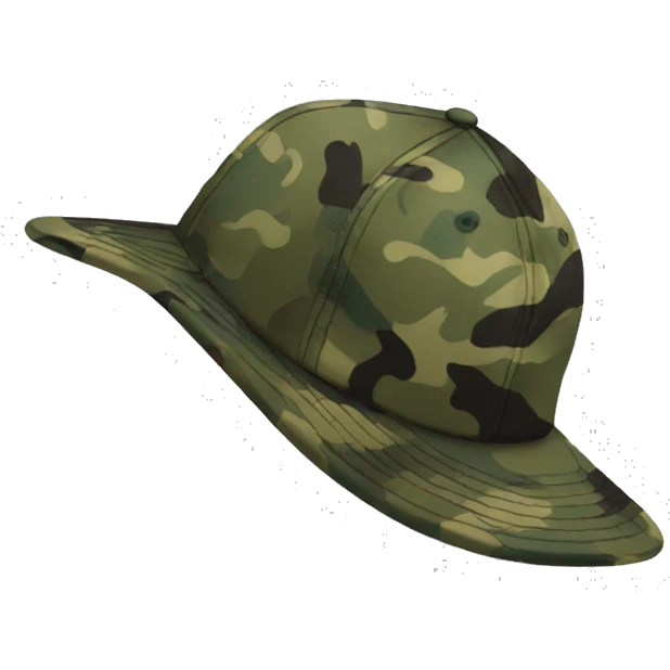  camo cap back side emoji