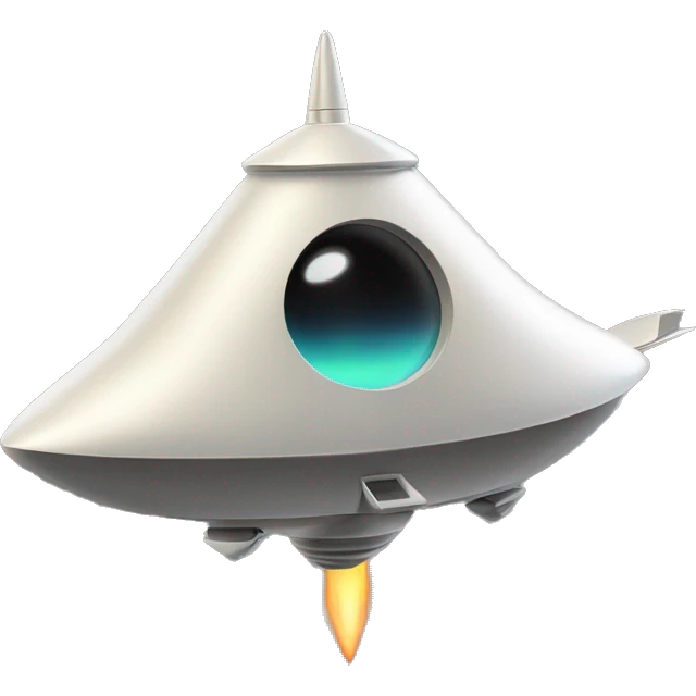 Flying alien spaceship rocket ship ufo shaped birdhouse emoji