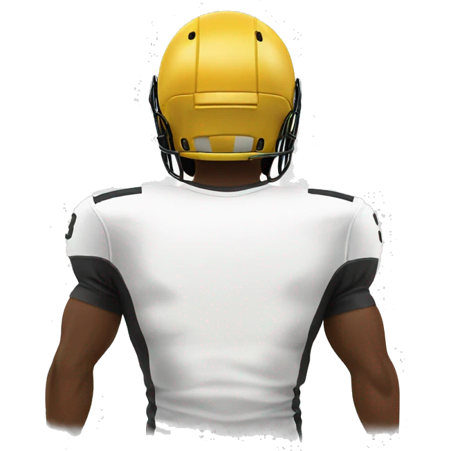 white-football-tshirt back view emoji