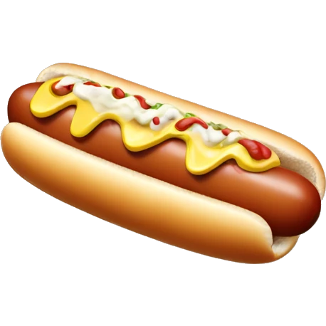 hot dog with mayo emoji