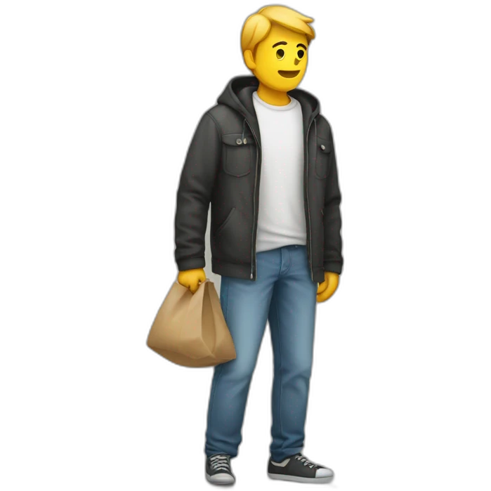 poor person with empty pockets emoji