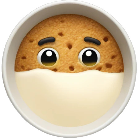 weetabix in a bowl with milk  emoji