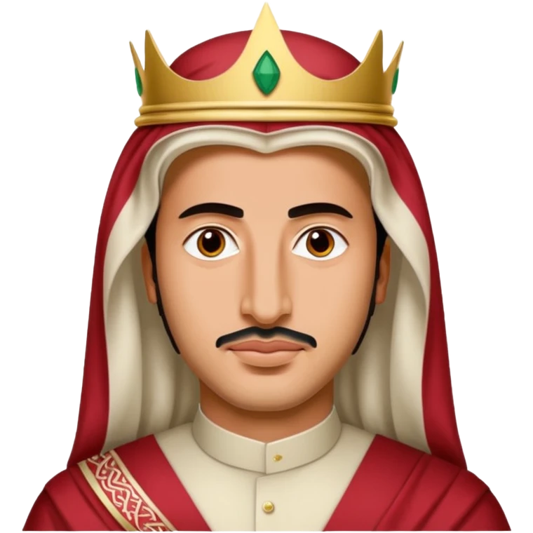 Mohamed bin salman, saudi crown with red with white "shimaq", saudi style emoji